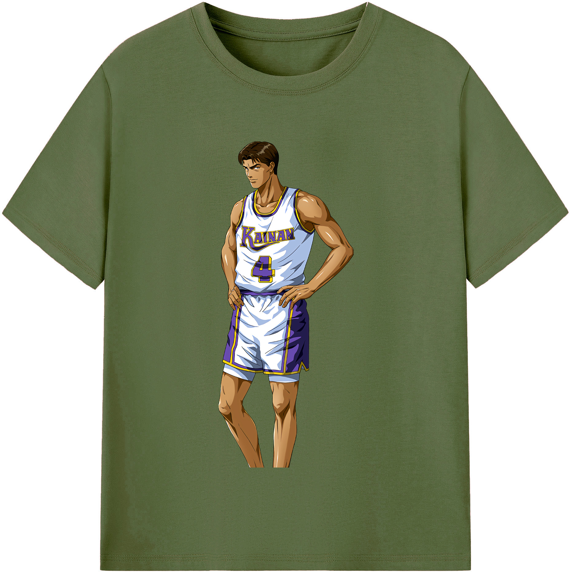 SLAM DUNK／スラムダンク 綿100％半袖Tシャツ（フロントプリント）
